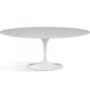 Белый круглый стол обеденный