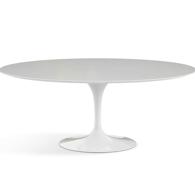 Белый круглый стол обеденный