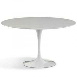 Белый круглый стол на кухню